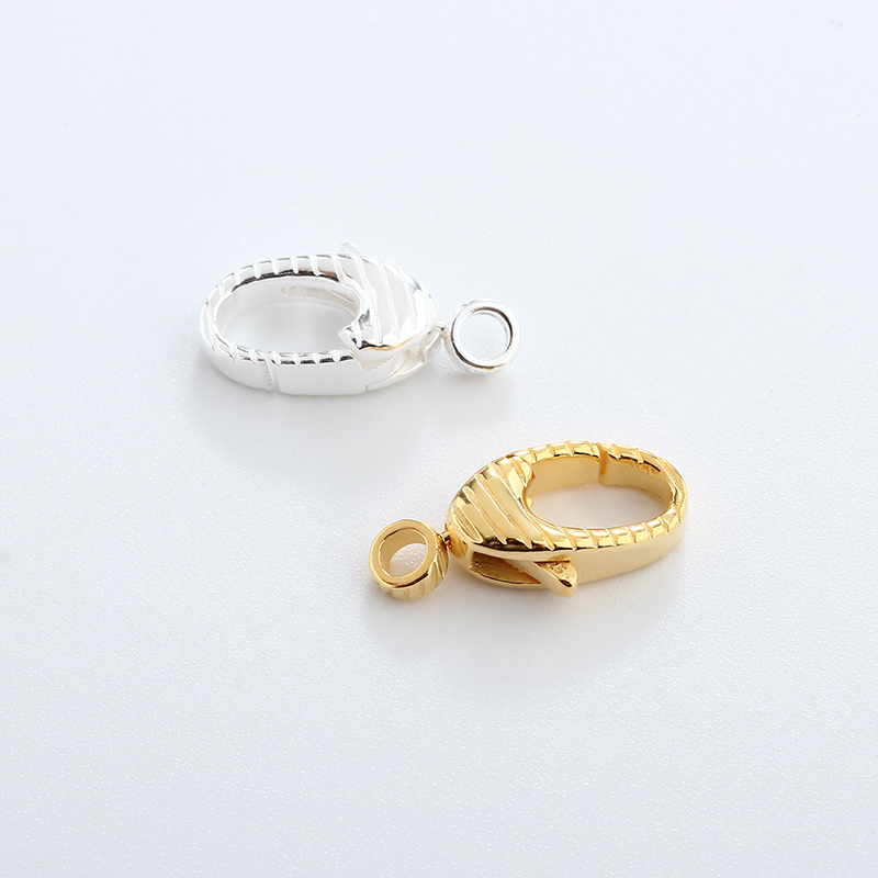 925 Sterling Silver Hammered Lobster Clasp