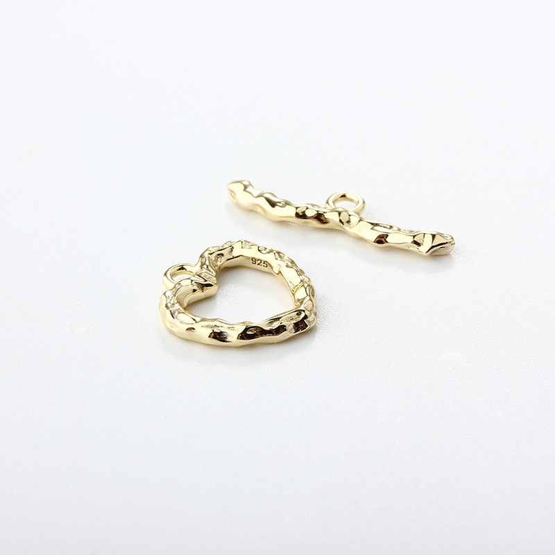 925 Sterling Silver Heart Toggle Clasp