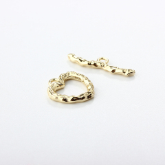 925 Sterling Silver Heart Toggle Clasp