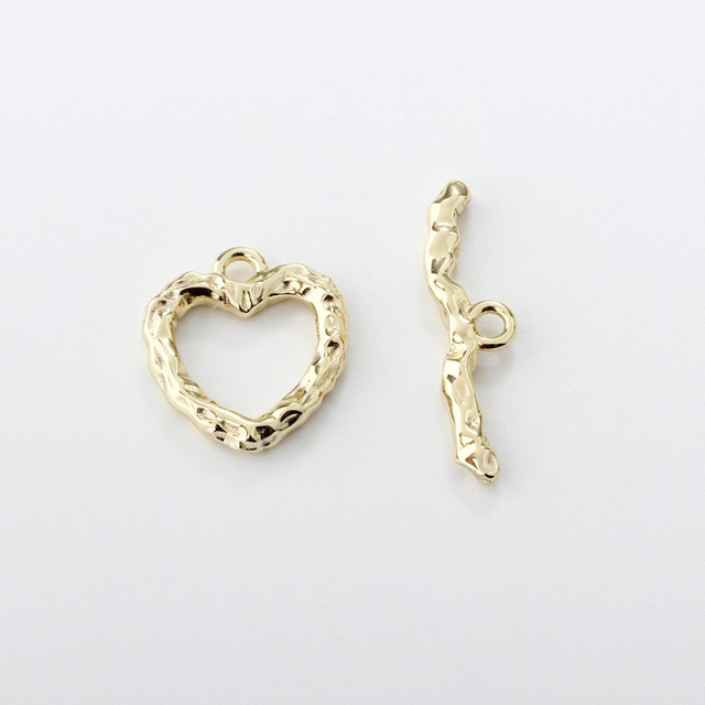 925 Sterling Silver Heart Toggle Clasp