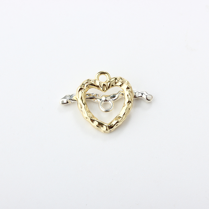 925 Sterling Silver Heart Toggle Clasp