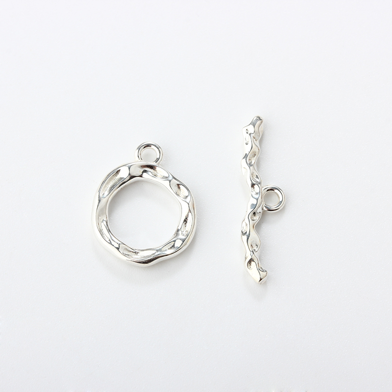 925 Sterling Silver Round Toggle Clasp
