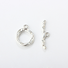 925 Sterling Silver Round Toggle Clasp