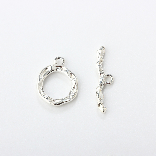 925 Sterling Silver Round Toggle Clasp