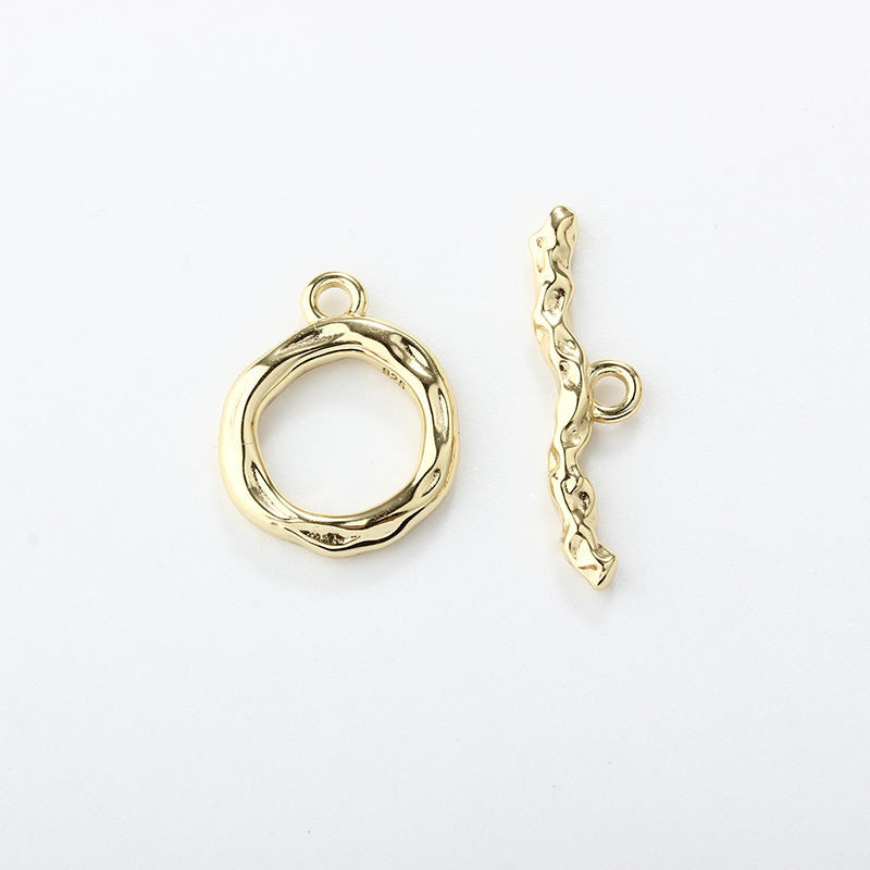 925 Sterling Silver Round Toggle Clasp