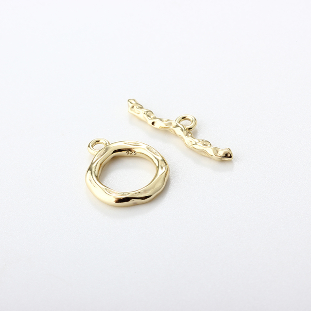925 Sterling Silver Round Toggle Clasp