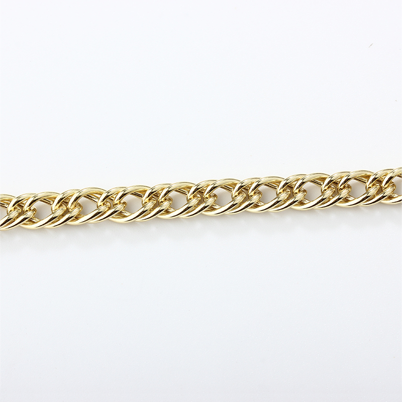 925 Sterling Silver Double Sides Curb Chain