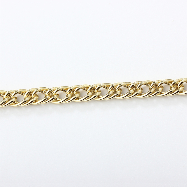 925 Sterling Silver Double Sides Curb Chain