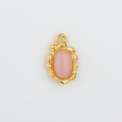 925 Sterling Silver 4*6mm Oval Gemstone Charms
