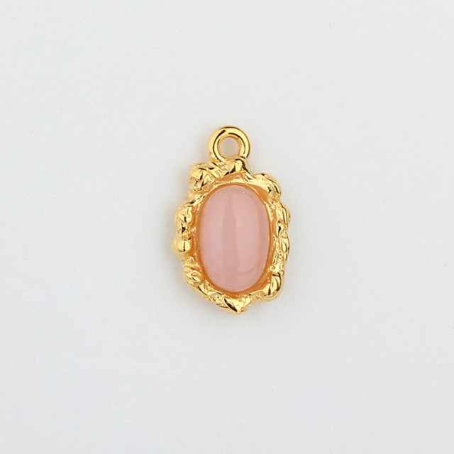 925 Sterling Silver 4*6mm Oval Gemstone Charms