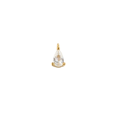 925 Sterling Silver Pear Shape CZ Charms 3*5mm