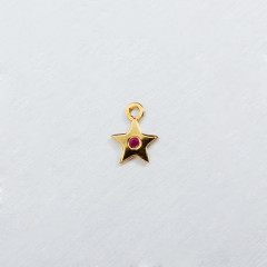 925 Sterling Silver 5mm CZ Star Charms