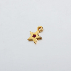 925 Sterling Silver 5mm CZ Star Charms