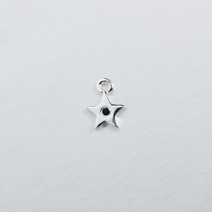 925 Sterling Silver 5mm CZ Star Charms
