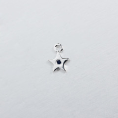 925 Sterling Silver 5mm CZ Star Charms