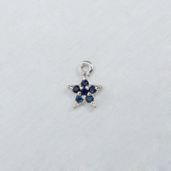 925 Sterling Silver 5mm CZ Star Charms