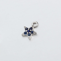 925 Sterling Silver 5mm CZ Star Charms