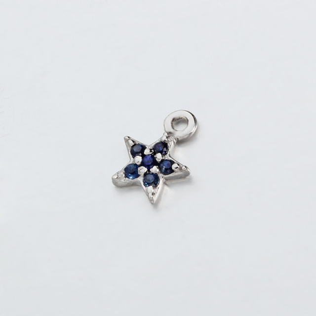 925 Sterling Silver 5mm CZ Star Charms
