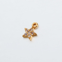 925 Sterling Silver 5mm CZ Star Charms