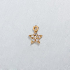 925 Sterling Silver 5mm CZ Star Charms