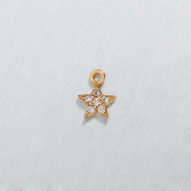 925 Sterling Silver 5mm CZ Star Charms