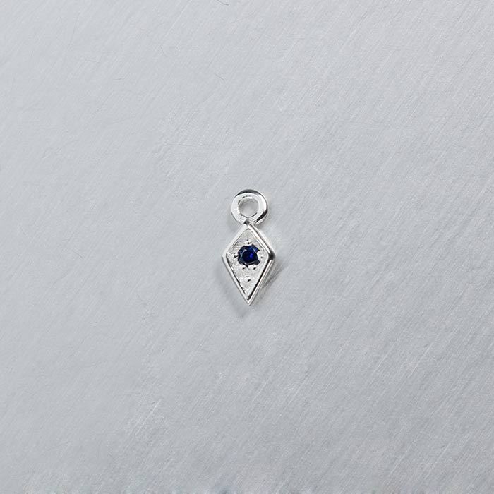 925 Sterling Silver CZ Rhombus Charm