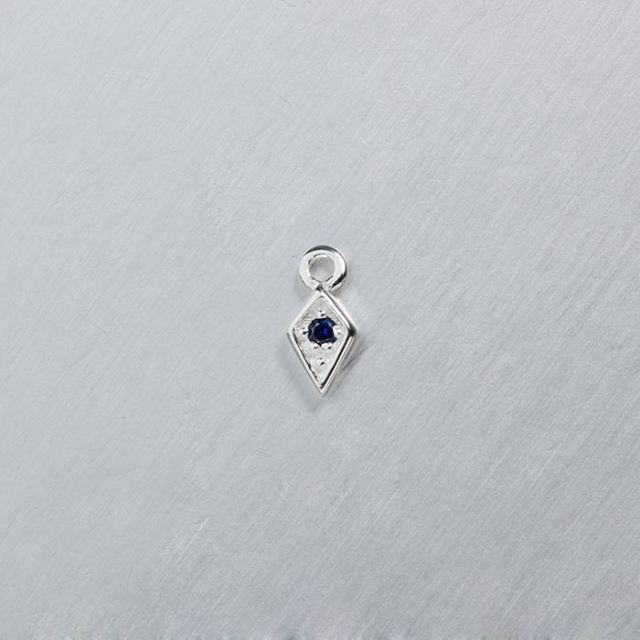 925 Sterling Silver CZ Rhombus Charm