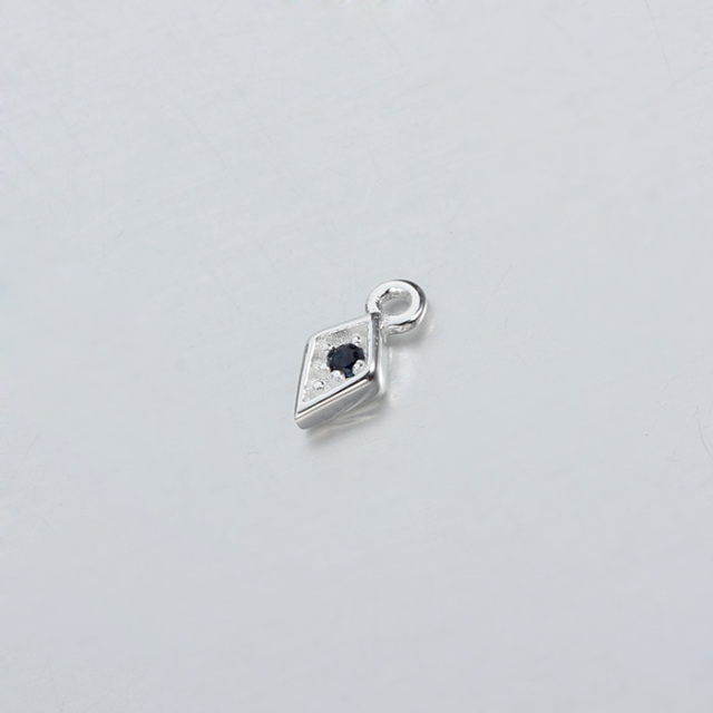 925 Sterling Silver CZ Rhombus Charm