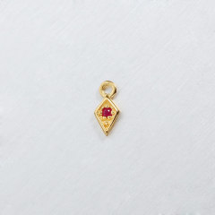 925 Sterling Silver CZ Rhombus Charm