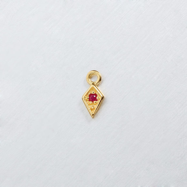 925 Sterling Silver CZ Rhombus Charm