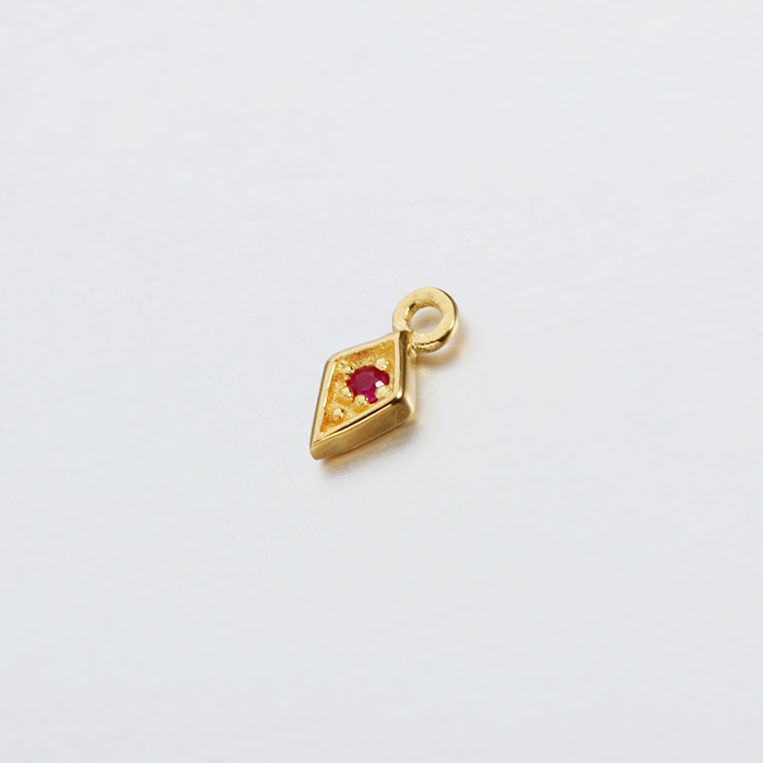 925 Sterling Silver CZ Rhombus Charm