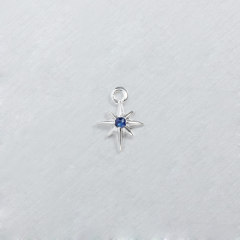925 Sterling Silver Octagram Star Charm