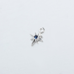 925 Sterling Silver Octagram Star Charm