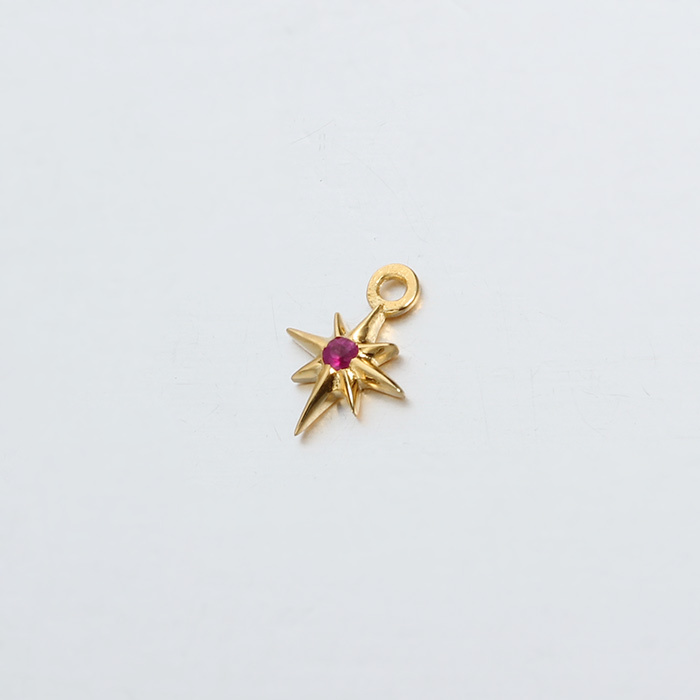 925 Sterling Silver Octagram Star Charm