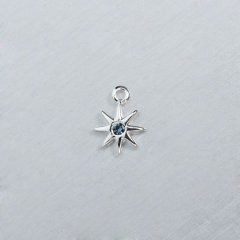 925 Sterling Silver CZ North Star Charms