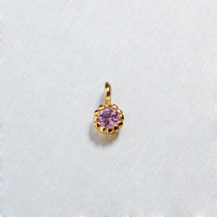 925 Sterling Silver CZ Round Charms