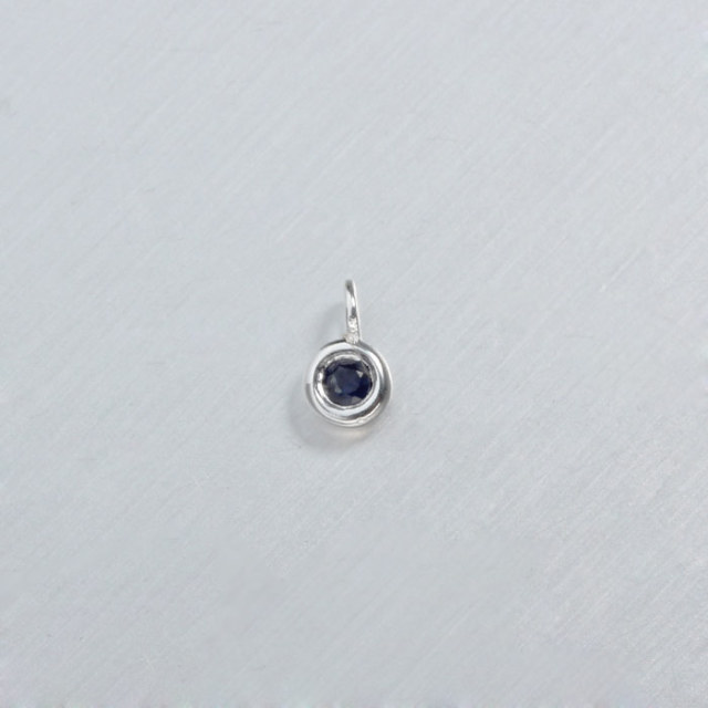 925 Sterling Silver CZ Bezel Setting Charm