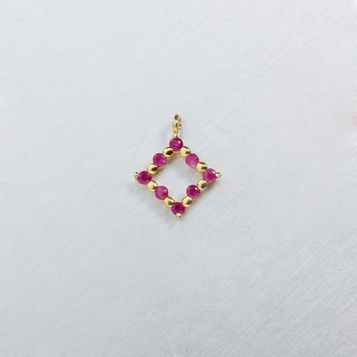 925 Sterling Silver CZ Diamond Charm 8.5mm