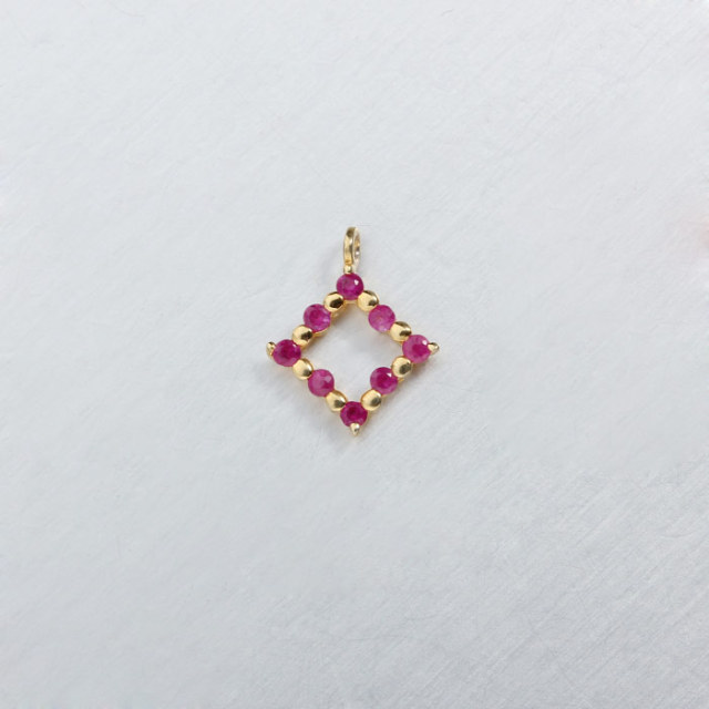 925 Sterling Silver CZ Diamond Charm 8.5mm