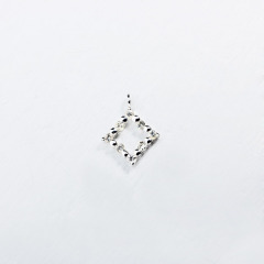 925 Sterling Silver CZ Diamond Charm 8.5mm