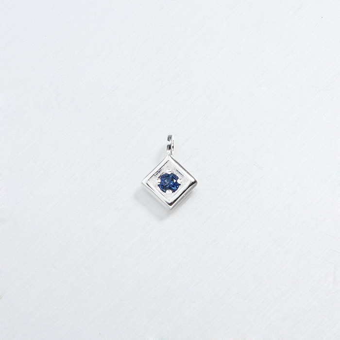 925 Sterling Silver Diamond Shape CZ Charms