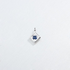 925 Sterling Silver Diamond Shape CZ Charms