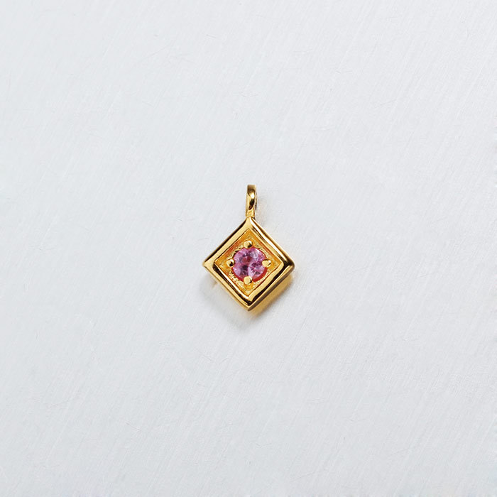925 Sterling Silver Diamond Shape CZ Charms