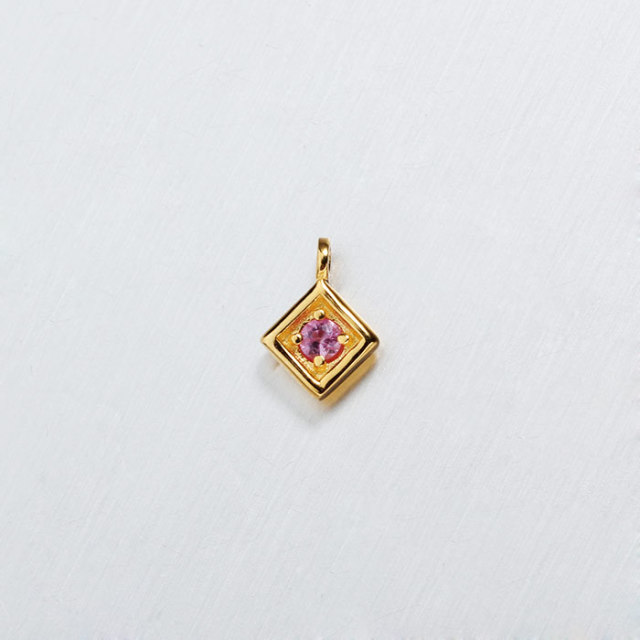 925 Sterling Silver Diamond Shape CZ Charms