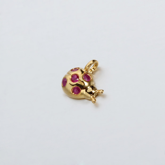 925 Sterling Silver CZ Ladybug Charms