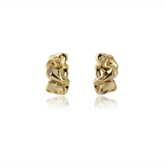 925 Sterling Silver Irregular Wrinkle Earring Stud Findings