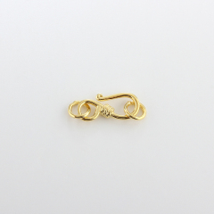 925 Sterling Silver S-Hook Clasp with Double Rings