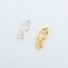 925 Sterling Silver S-Hook Clasp with Double Rings
