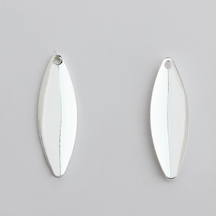 925 Sterling Silver Oval & Teardrop Charm
