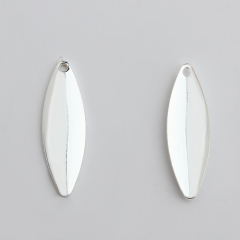 925 Sterling Silver Oval & Teardrop Charm